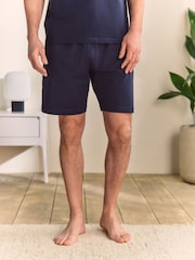 Navy Blue Jersey Pyjamas Shorts Set - Image 3 of 14