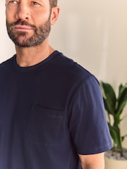 Navy Blue Jersey Pyjamas Shorts Set - Image 5 of 14