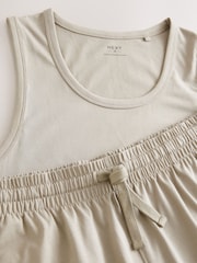 Neutral Stone/Black Jersey Vest Pyjamas Short Set 2 Pack - Image 13 of 13