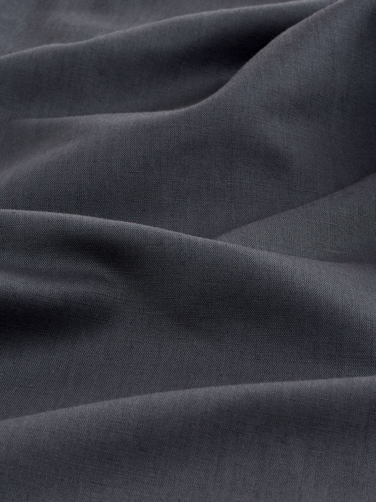 Slate Grey Linen Blend Pyjama Bottoms - Image 2 of 4 Slate Grey Linen Blend Pyjama Bottoms - Image 2 of 4