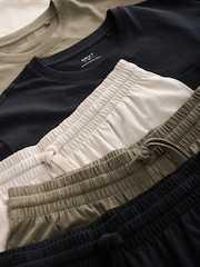Black/Khaki Green/Ecru Jersey Pyjamas Shorts Set 3 Pack - Image 13 of 15
