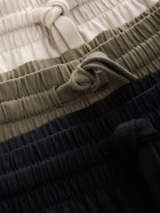 Black/Khaki Green/Ecru Jersey Pyjamas Shorts Set 3 Pack - Image 14 of 15