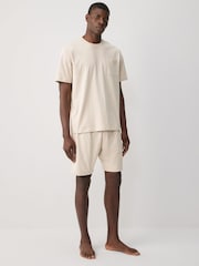 Black/Khaki Green/Ecru Jersey Pyjamas Shorts Set 3 Pack - Image 2 of 15