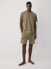 Black/Khaki Green/Ecru Jersey Pyjamas Shorts Set 3 Pack - Image 5 of 15