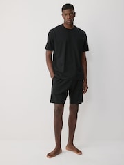 Black/Khaki Green/Ecru Jersey Pyjamas Shorts Set 3 Pack - Image 6 of 15