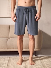 Dusky Blue/Black Towelling Shorts 2 Pack - Image 2 of 12