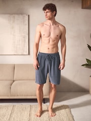 Dusky Blue/Black Towelling Shorts 2 Pack - Image 3 of 12