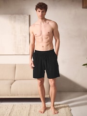 Dusky Blue/Black Towelling Shorts 2 Pack - Image 7 of 12