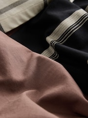 Black Stripe/Blush Pink Check Pyjamas Shorts 2 Pack - Image 8 of 9