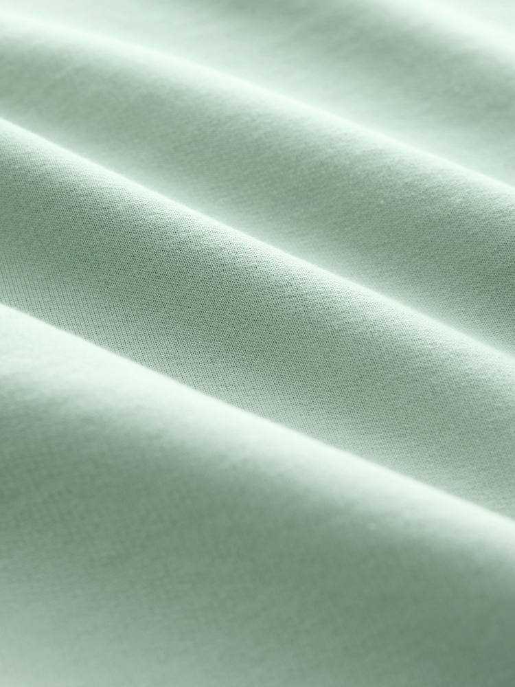 Sage Green 100% Cotton Lightweight Crew Neck Sweatshirt - Image 6 of 7