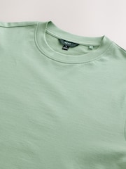 Sage Green 100% Cotton Lightweight Crew Neck Sweatshirt - Image 7 of 7