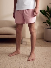 أبيض/أحمر - T-Shirt And Striped Seersucker 100% Cotton Pyjamas Set - صورة 3 من 13