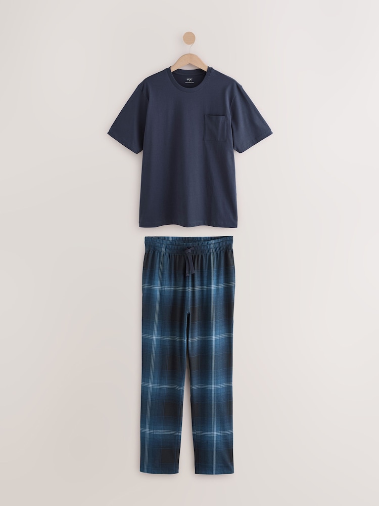 Bleu marine - Ensemble pyjama en jersey à manches courtes - Image 8 of 11