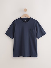 Navy Blue Short Sleeve Jersey Pyjamas Set - Image 9 of 11