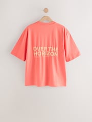 Coral Orange EDIT Waffle Pyjamas Shorts Set - Image 10 of 14
