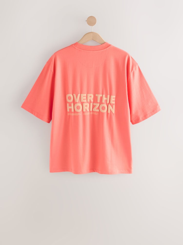 Coral Orange EDIT Waffle Pyjamas Shorts Set - Image 9 of 13
