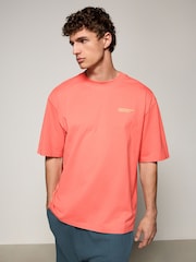 Coral Orange EDIT Waffle Pyjamas Shorts Set - Image 2 of 14