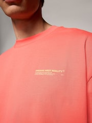 Coral Orange EDIT Waffle Pyjamas Shorts Set - Image 6 of 14