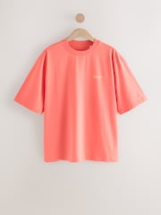 Coral Orange EDIT Waffle Pyjamas Shorts Set - Image 9 of 14