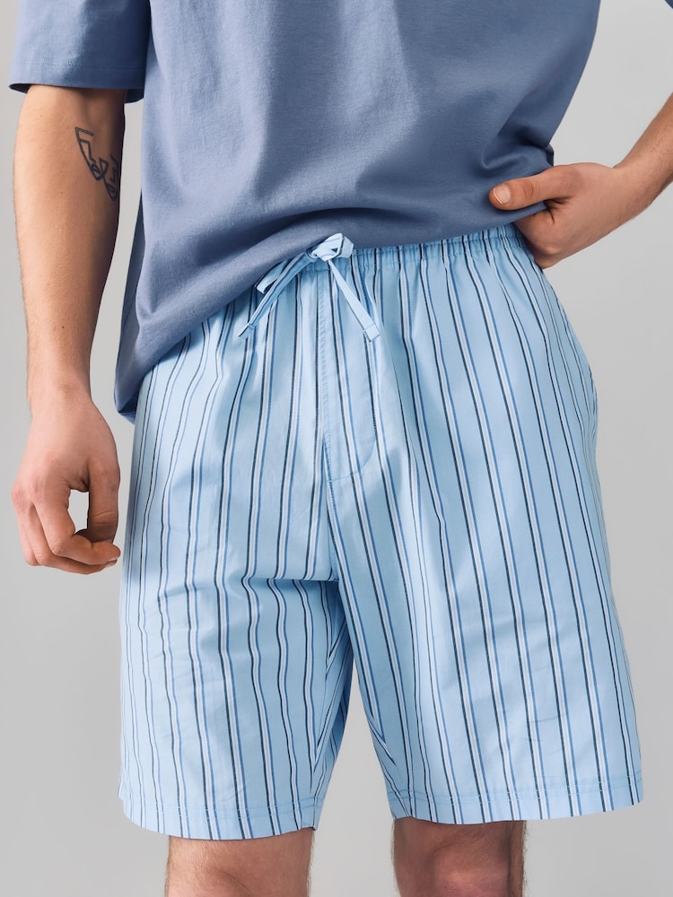 Bleu marine rayé - Ensemble de pyjamas courts tissés 2 Lot - Image 10 of 13
