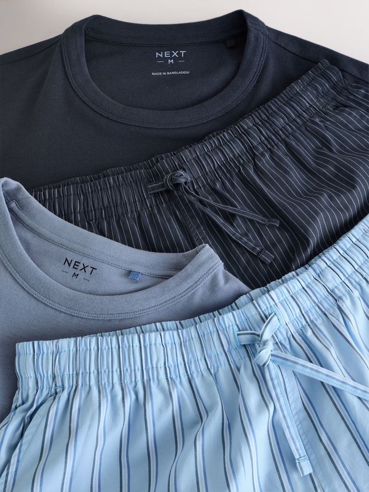 Bleu marine rayé - Ensemble de pyjamas courts tissés 2 Lot - Image 12 of 13