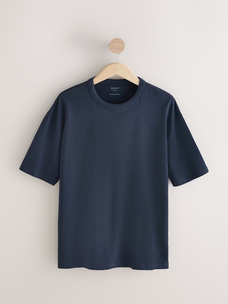 Navy Blue Stripe Woven Short Pyjamas Set 2 Pack - Image 2 of 13