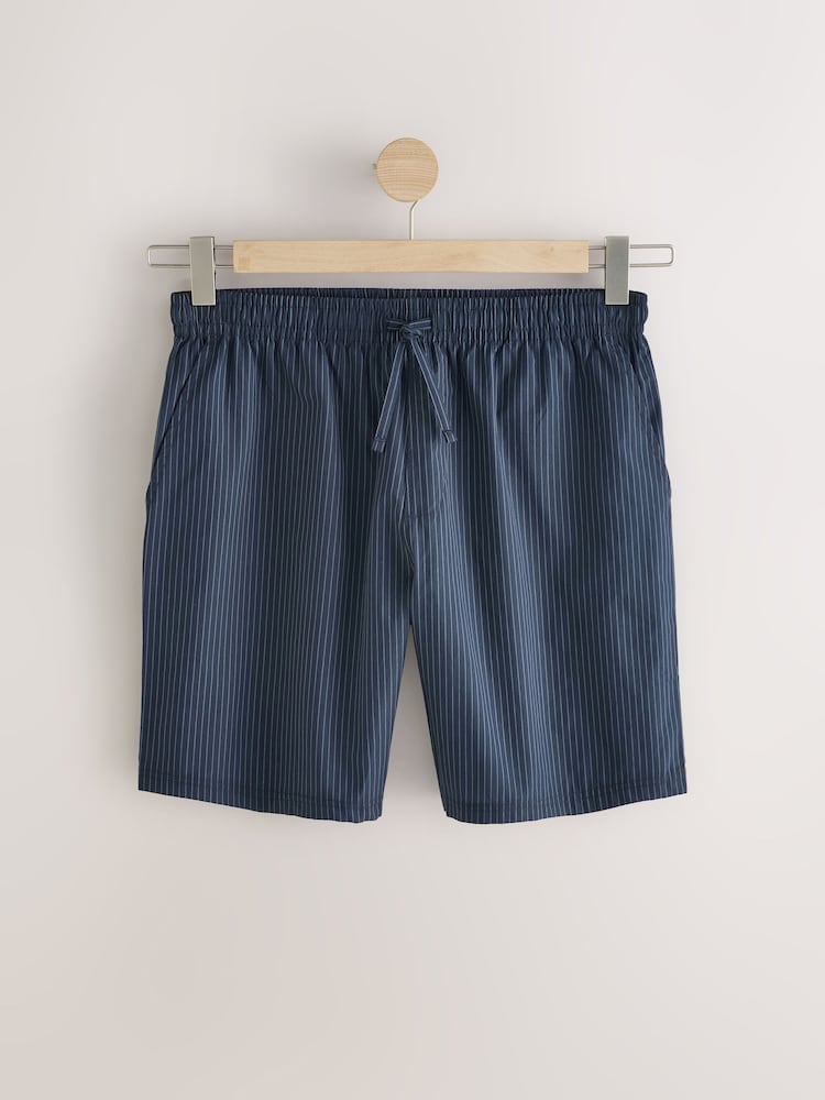 Bleu marine rayé - Ensemble de pyjamas courts tissés 2 Lot - Image 4 of 13