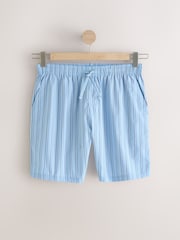 Navy Blue Stripe Woven Short Pyjamas Set 2 Pack - Image 5 of 13