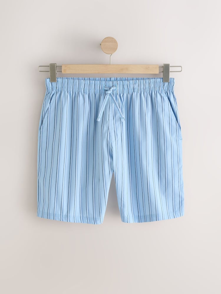 Bleu marine rayé - Ensemble de pyjamas courts tissés 2 Lot - Image 5 of 13