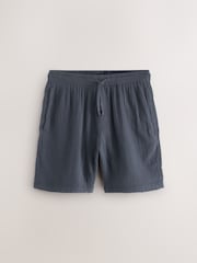 Slate Grey/Neutral Brown Cheesecloth 100% Cotton Shorts 2 Pack - Image 10 of 13