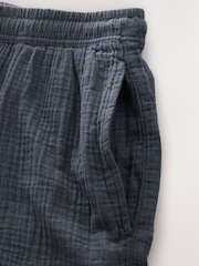 Slate Grey/Neutral Brown Cheesecloth 100% Cotton Shorts 2 Pack - Image 12 of 13