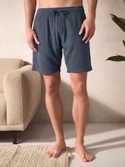 Slate Grey/Neutral Brown Cheesecloth 100% Cotton Shorts 2 Pack - Image 7 of 13