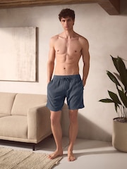 Slate Grey/Neutral Brown Cheesecloth 100% Cotton Shorts 2 Pack - Image 8 of 13