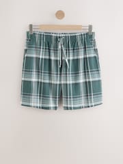Teal Blue Woven Check Short Pyjamas Set - Image 9 of 10