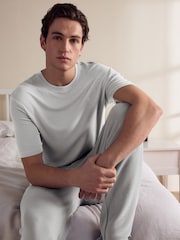 Gris clair - Ensemble pyjama texturé en modal TENCEL™ - Image 3 de 12
