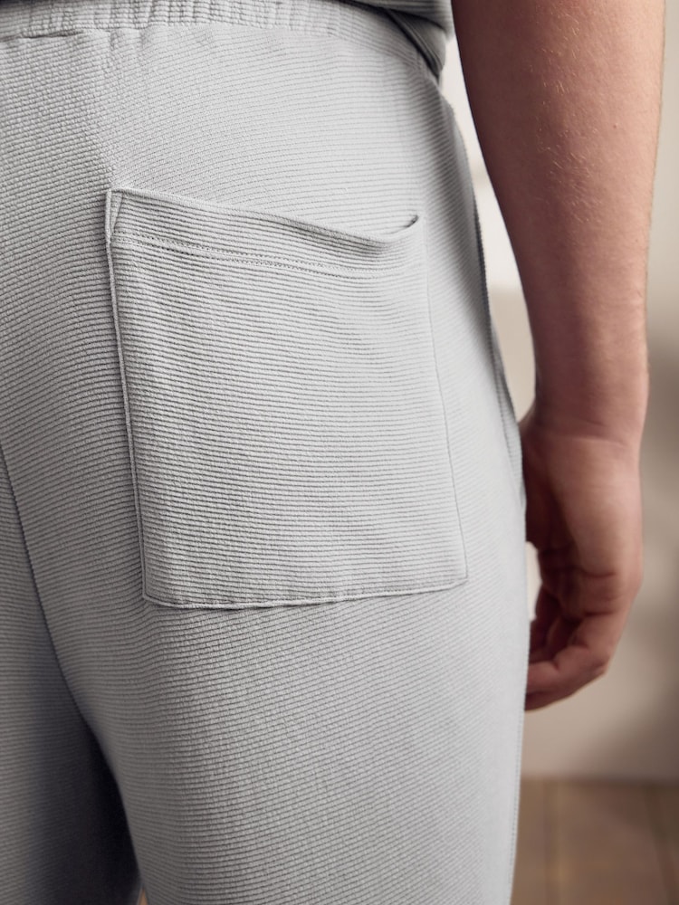 Lichtgrijs - Textured TENCEL™ Modal Pyjamas Set - Image 7 of 12