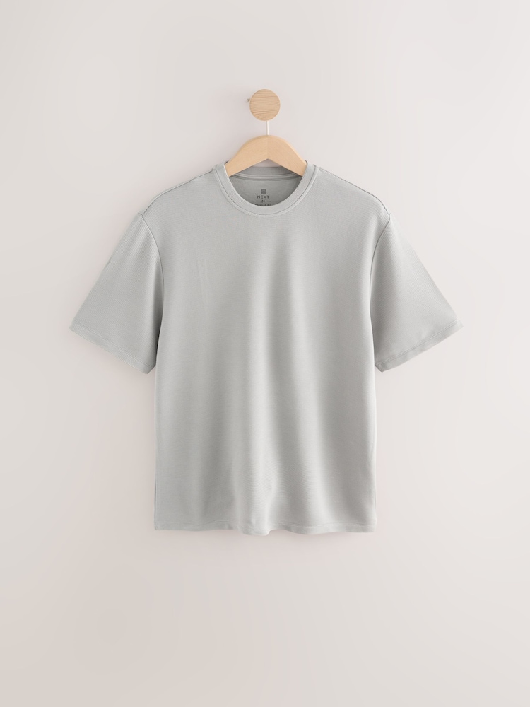 Lichtgrijs - Textured TENCEL™ Modal Pyjamas Set - Image 9 of 12