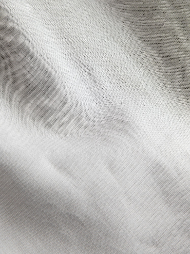 Sage Green/Grey Linen Blend Pyjamas Shorts Set - Image 10 of 10