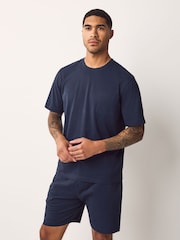 Black/Navy Blue/Multi - Jersey Pyjamas 100% Cottton Shorts Set 5 Pack - Image 15 of 22