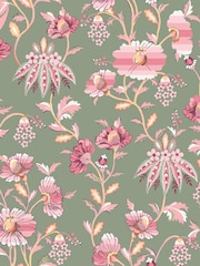 Cath Kidston Sage Friendship Garden A4 Wallpaper Sample - Image 3 of 4