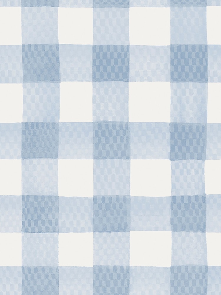 Cath Kidston Blue Painted Gingham A4 Wallpaper Sample - Image 3 of 3