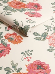 Cath Kidston Pink Blooms Archive Rose A4 Wallpaper Sample - Image 3 of 3