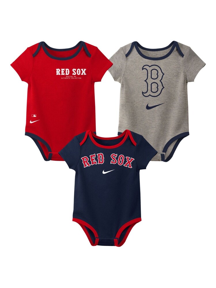 Fanatics Infant Blue 100% Cotton Creeper MLB Boston Sox Creeper Rompersuit - Image 1 of 3