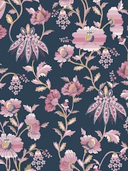 Cath Kidston Navy Friendship Garden A4 Wallpaper Sample - Image 3 of 3
