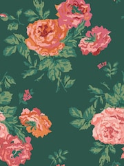 Cath Kidston Green Archive Rose A4 Wallpaper Sample - Image 2 of 3
