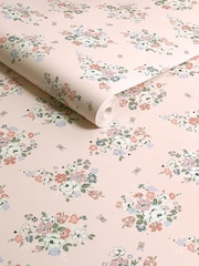Cath Kidston Pink Clifton Floral A4 Wallpaper Sample - Image 3 of 3