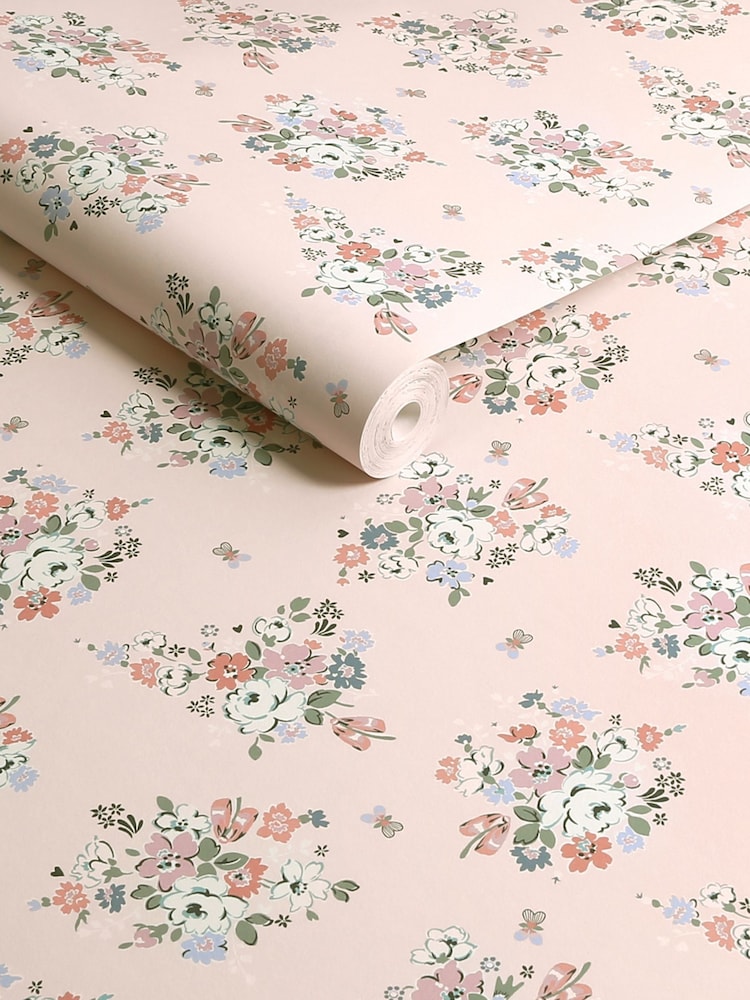 Cath Kidston Pink Clifton Floral A4 Wallpaper Sample - Image 3 of 3
