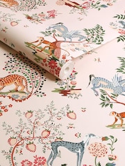 Cath Kidston Pink Painted Kingdom A4 Wallpaper Sample - Image 2 of 3