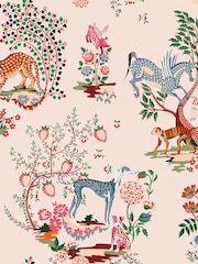 Cath Kidston Pink Painted Kingdom A4 Wallpaper Sample - Image 3 of 3