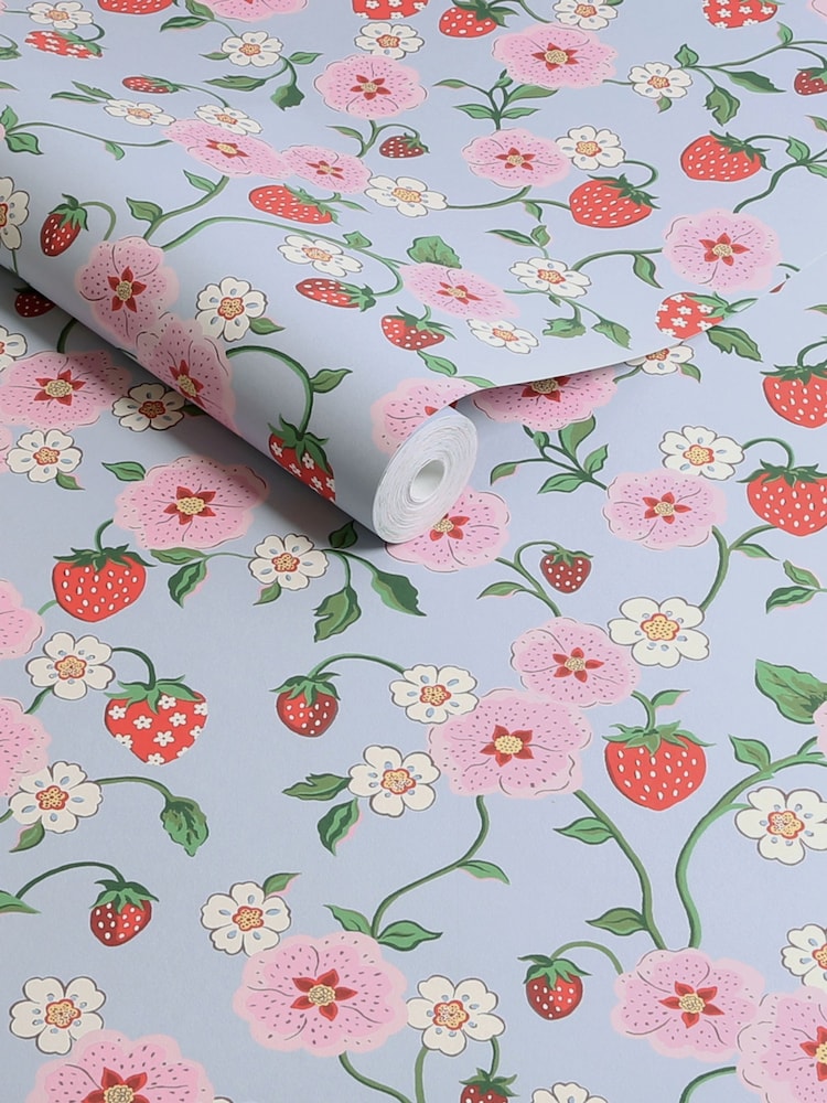 Cath Kidston Summer Strawberry A4 Wallpaper Sample - Image 2 of 3